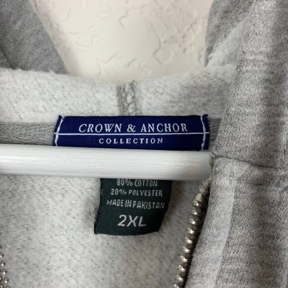 Crown And Anchor Sweater Adult 2X Gray Hoodie Royal Caribbean Allure Of The Seas - Picture 4 of 8